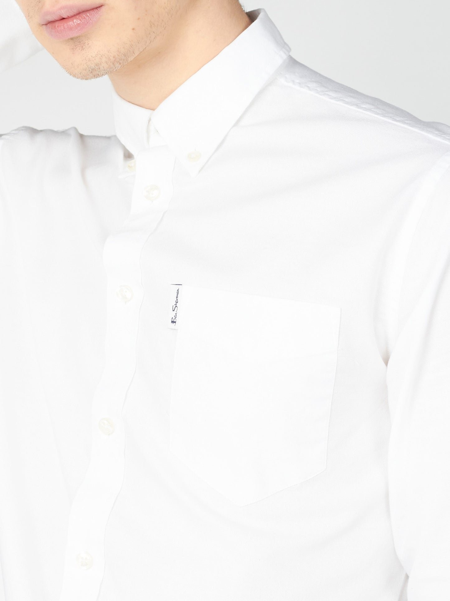 BigMens - Organic Cotton Long Sleeve Oxford Shirt - White