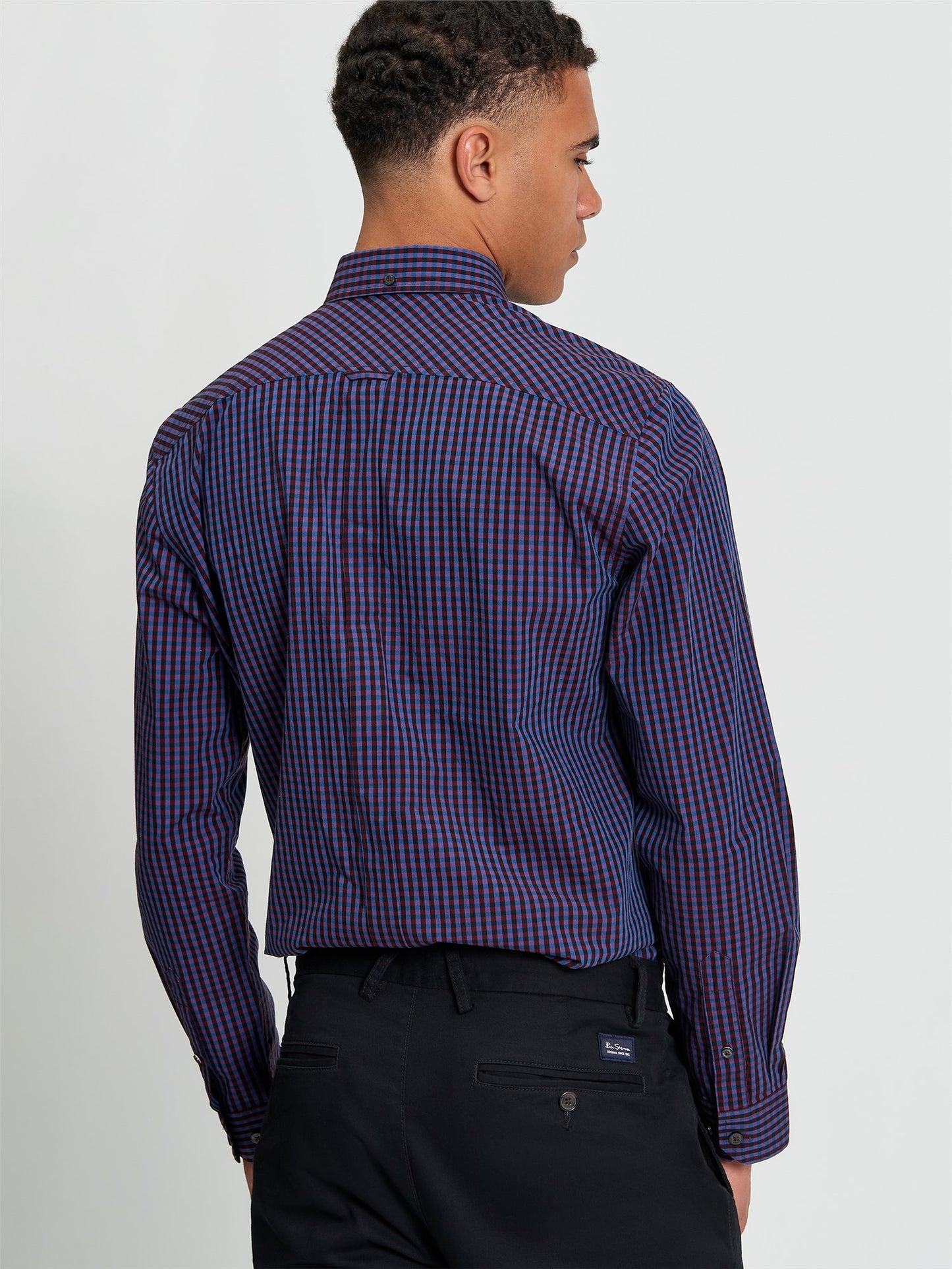 Long Sleeve Signature Gingham Shirt in Red