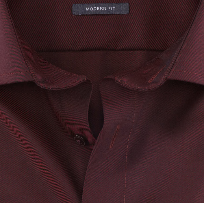 OLYMP Luxor Modern Fit, Business Shirt, Global Kent, Dark Red