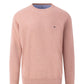 FINE-KNIT SWEATER WITH A CREW NECK - Pale Berry