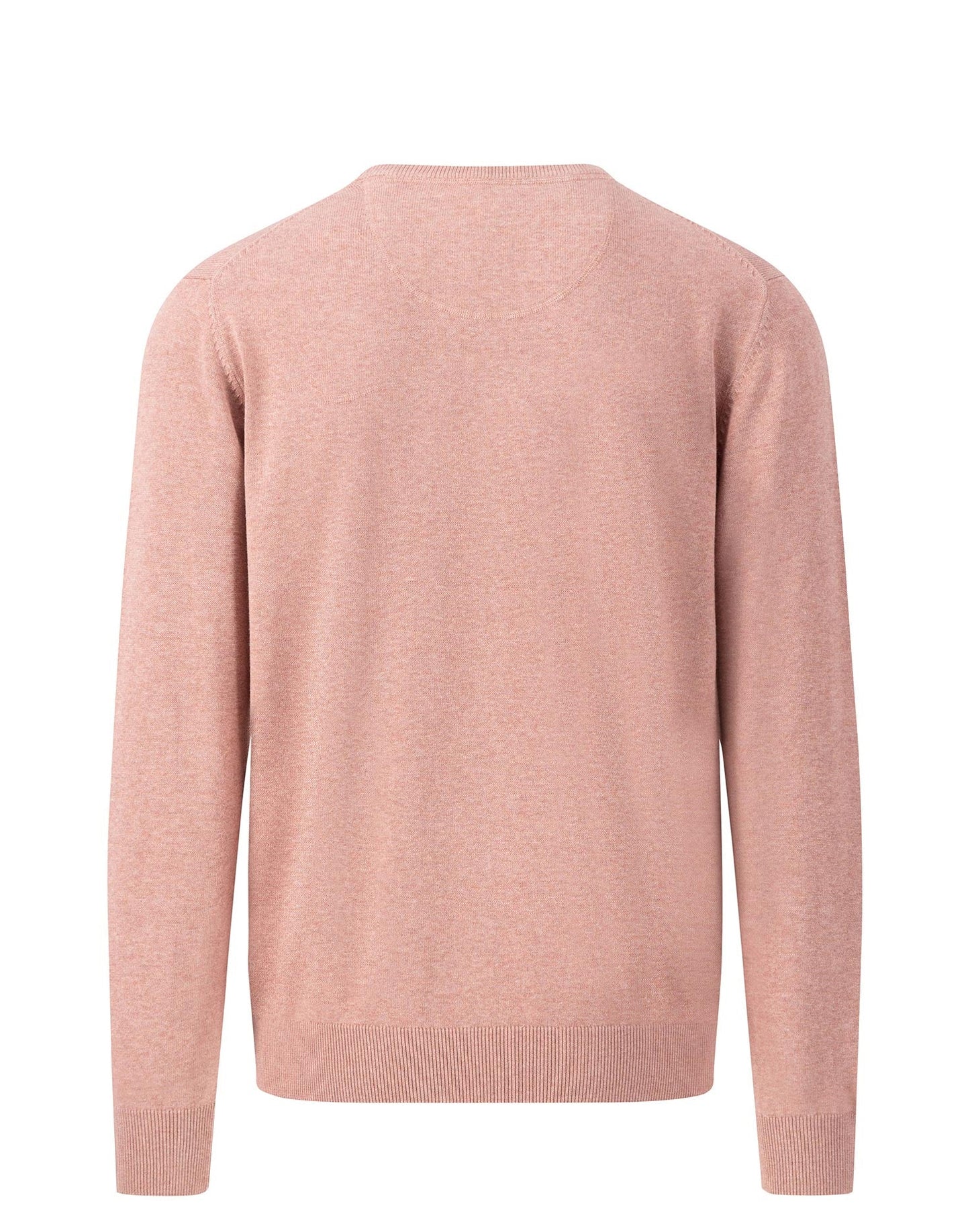 FINE-KNIT SWEATER WITH A CREW NECK - Pale Berry