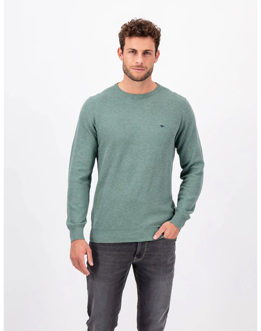 STRUCTURED KNIT SWEATER - Sage Green