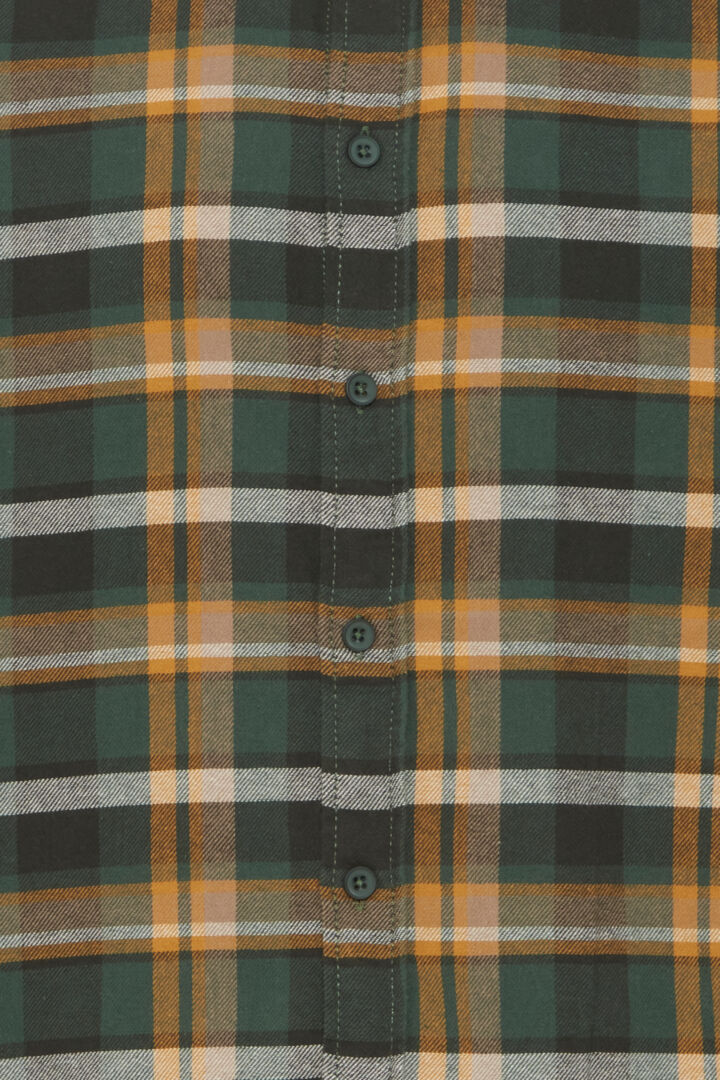 Brushed-cotton Check Shirt - Green