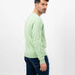 SOFT COTTON SWEATER WITH A V-NECK - Soft Green