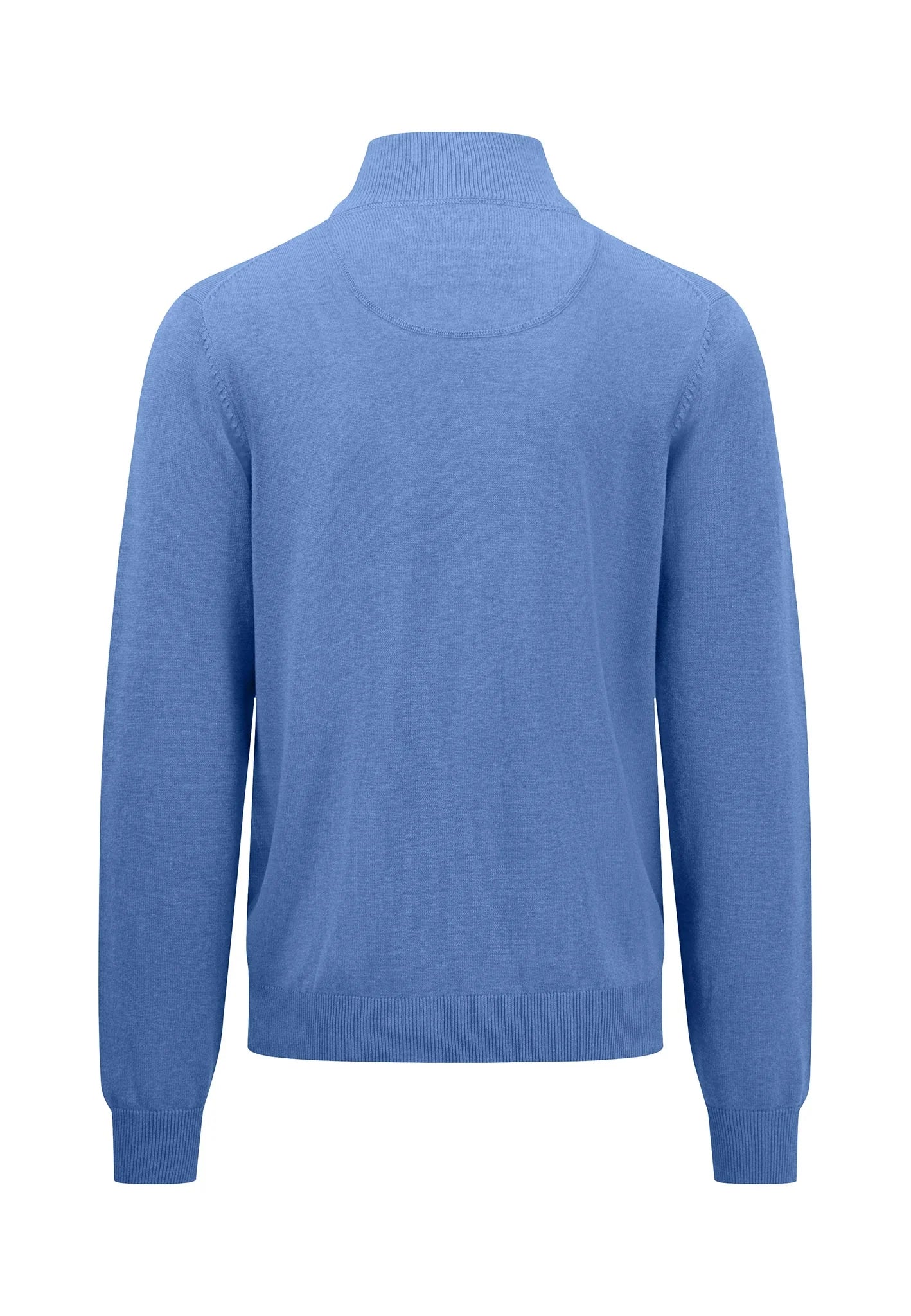 Super-soft Cotton Quarter Zip - Crystal Blue