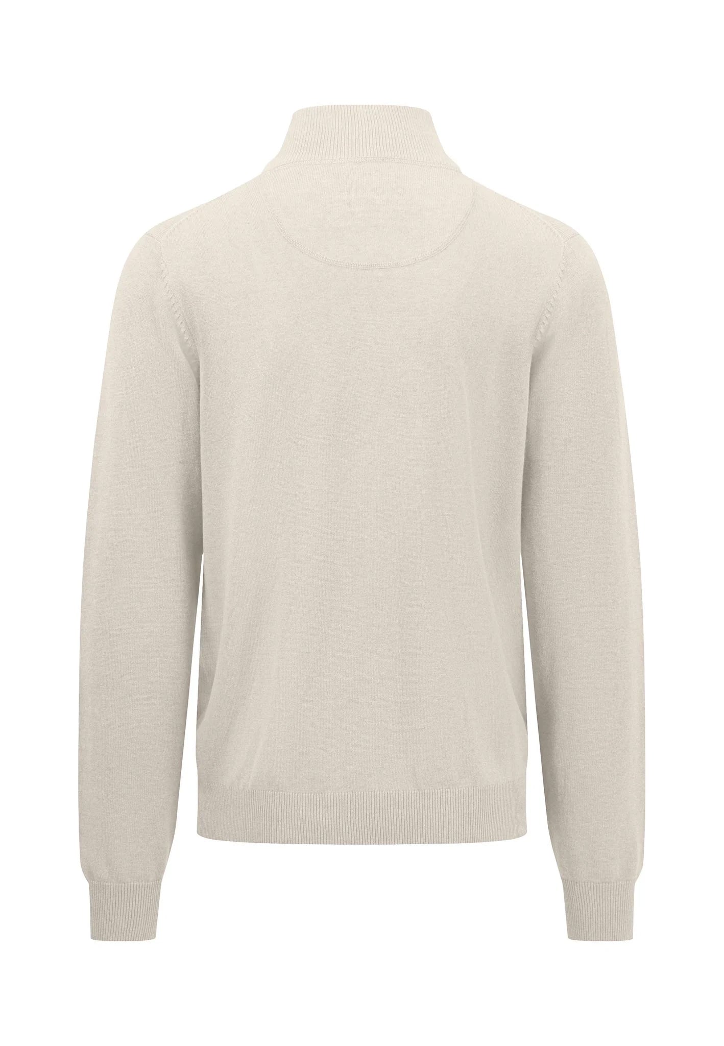 Super-soft Cotton Quarter Zip - Off-White