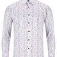 Cotton-Rich Button-Down Long-Sleeve Shirt - Leaf Pattern
