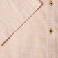 Pure Cotton Short-Sleeve Shirt - Linen-Look Peach