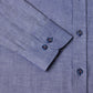 Pure Cotton Button-Down Long-Sleeve Shirt - Blue Shadow