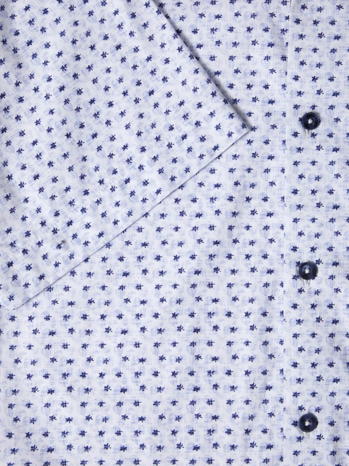 IVANO Patterned Short Sleeve Shirt - Blue/ White