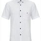 Cotton-Blend Button-Down Short-Sleeve Shirt - White