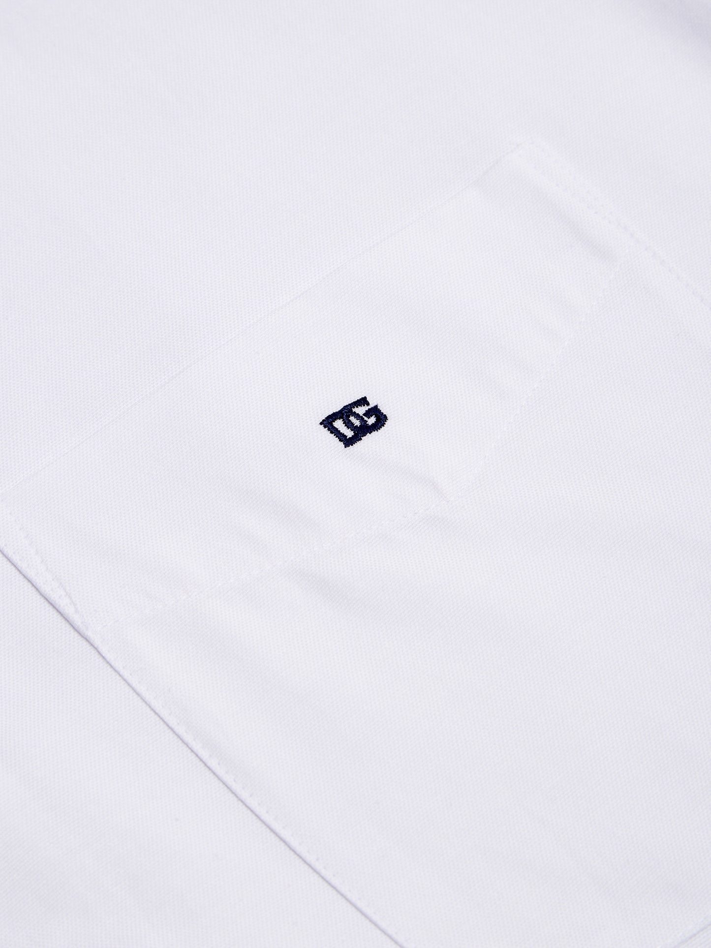 Cotton-Blend Button-Down Short-Sleeve Shirt - White