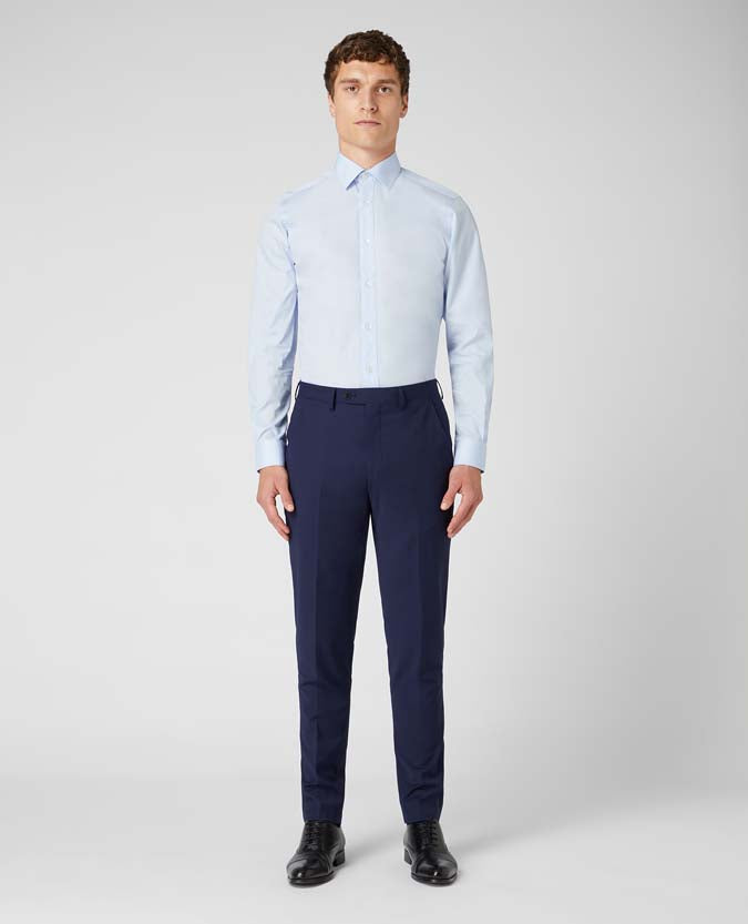 Tapered Fit Long Sleeve Shirt - Light Blue