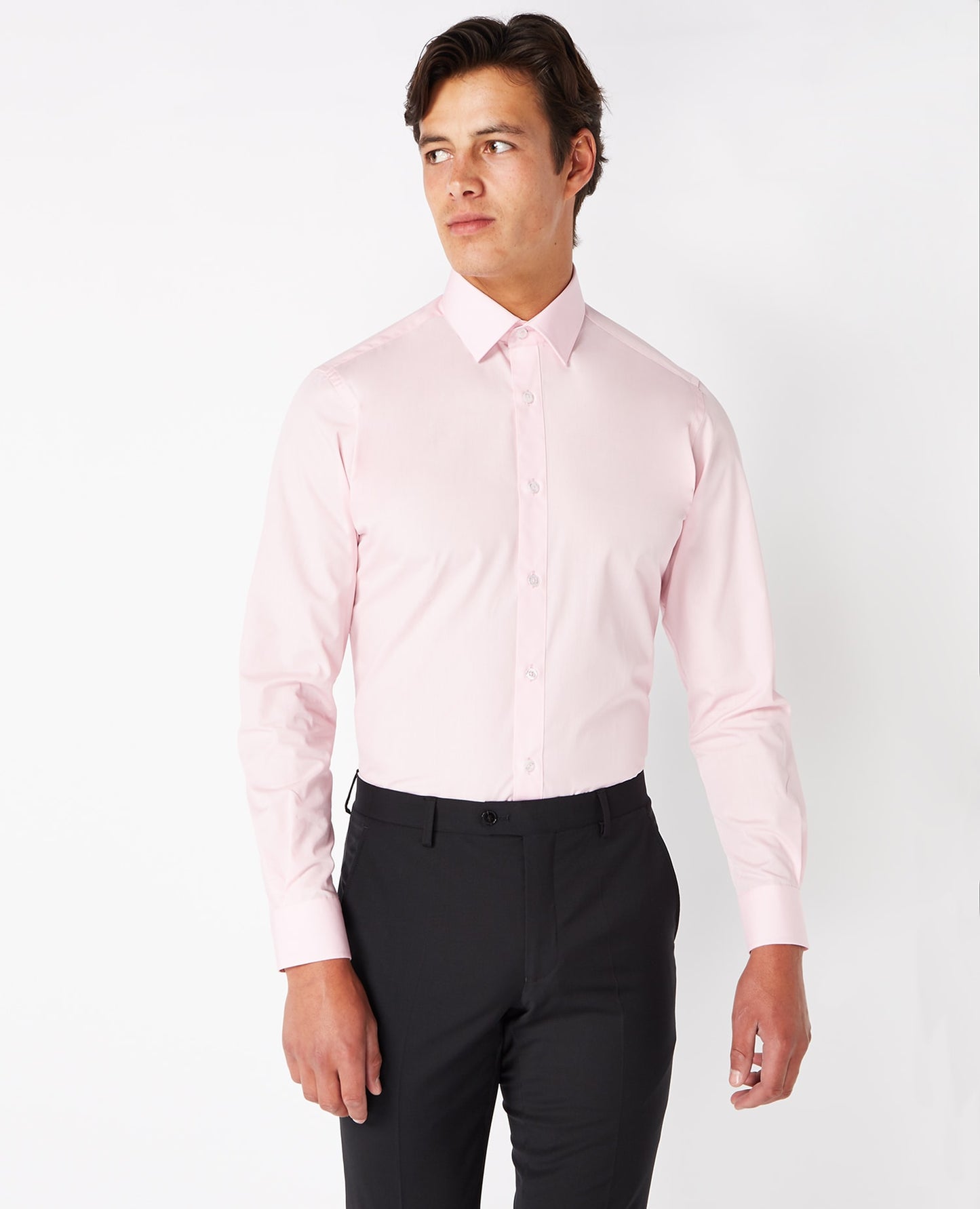 Tapered Fit Long Sleeve Shirt - Pink