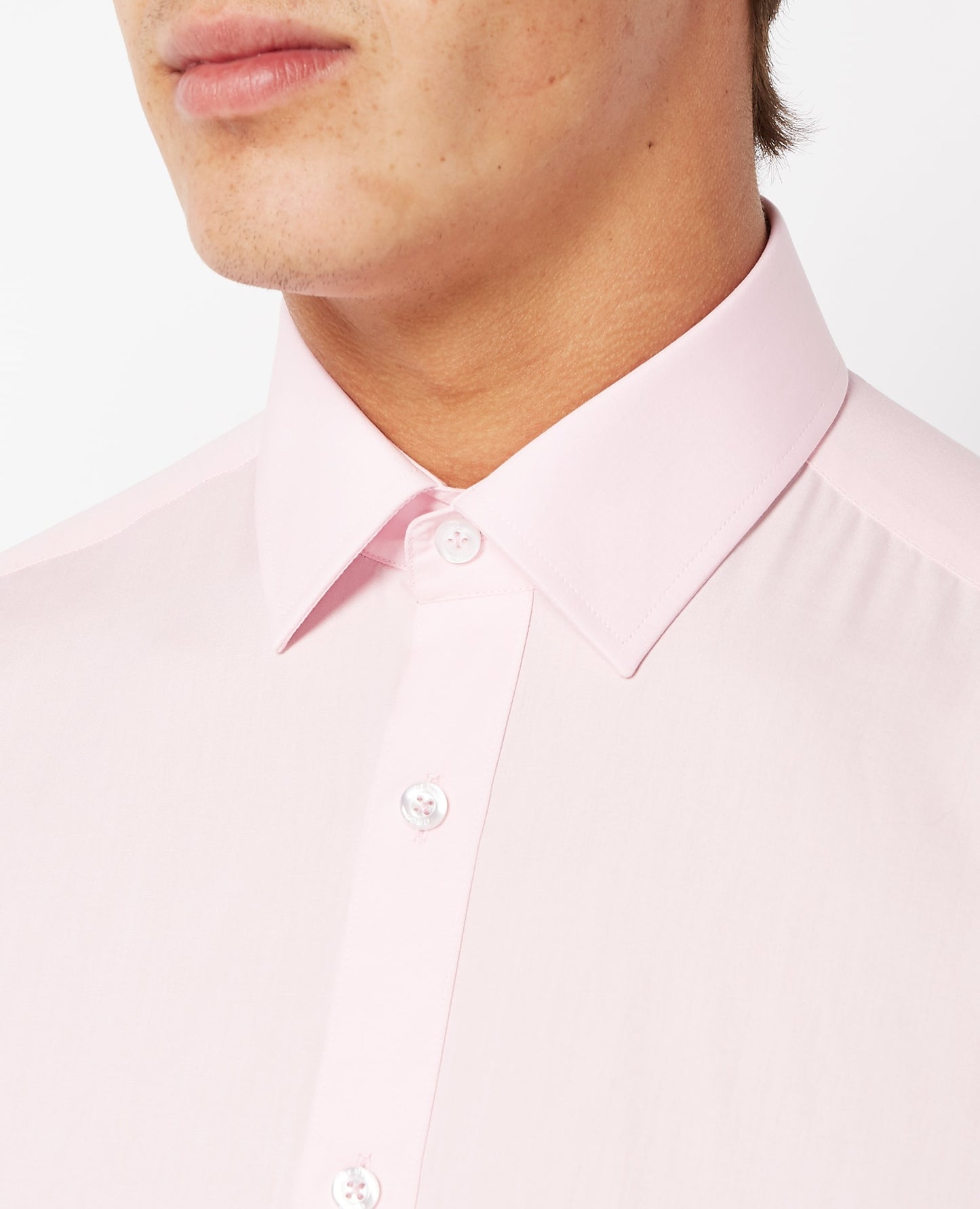 Tapered Fit Long Sleeve Shirt - Pink