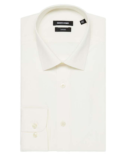 Tapered Fit Long Sleeve Shirt - Cream