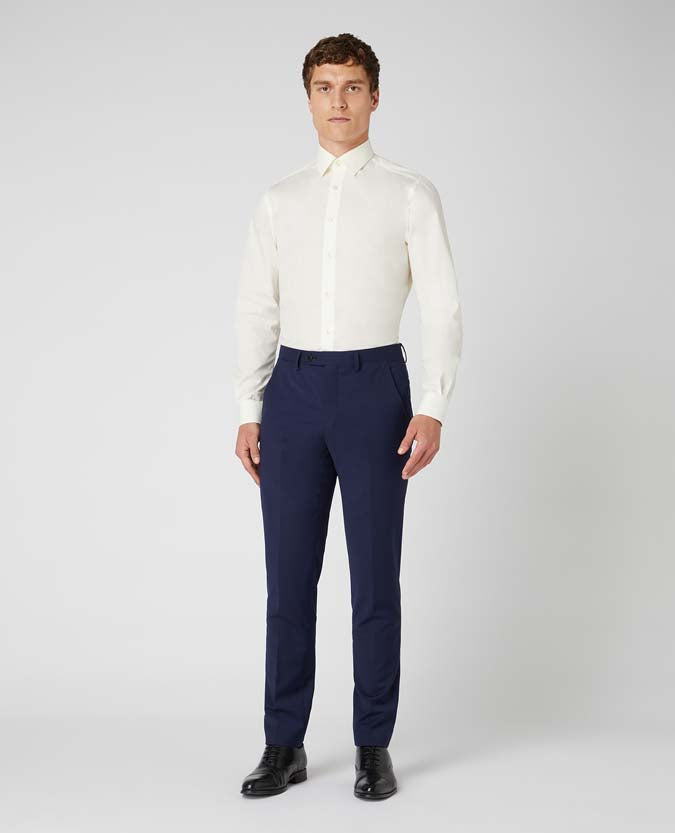 Tapered Fit Long Sleeve Shirt - Cream