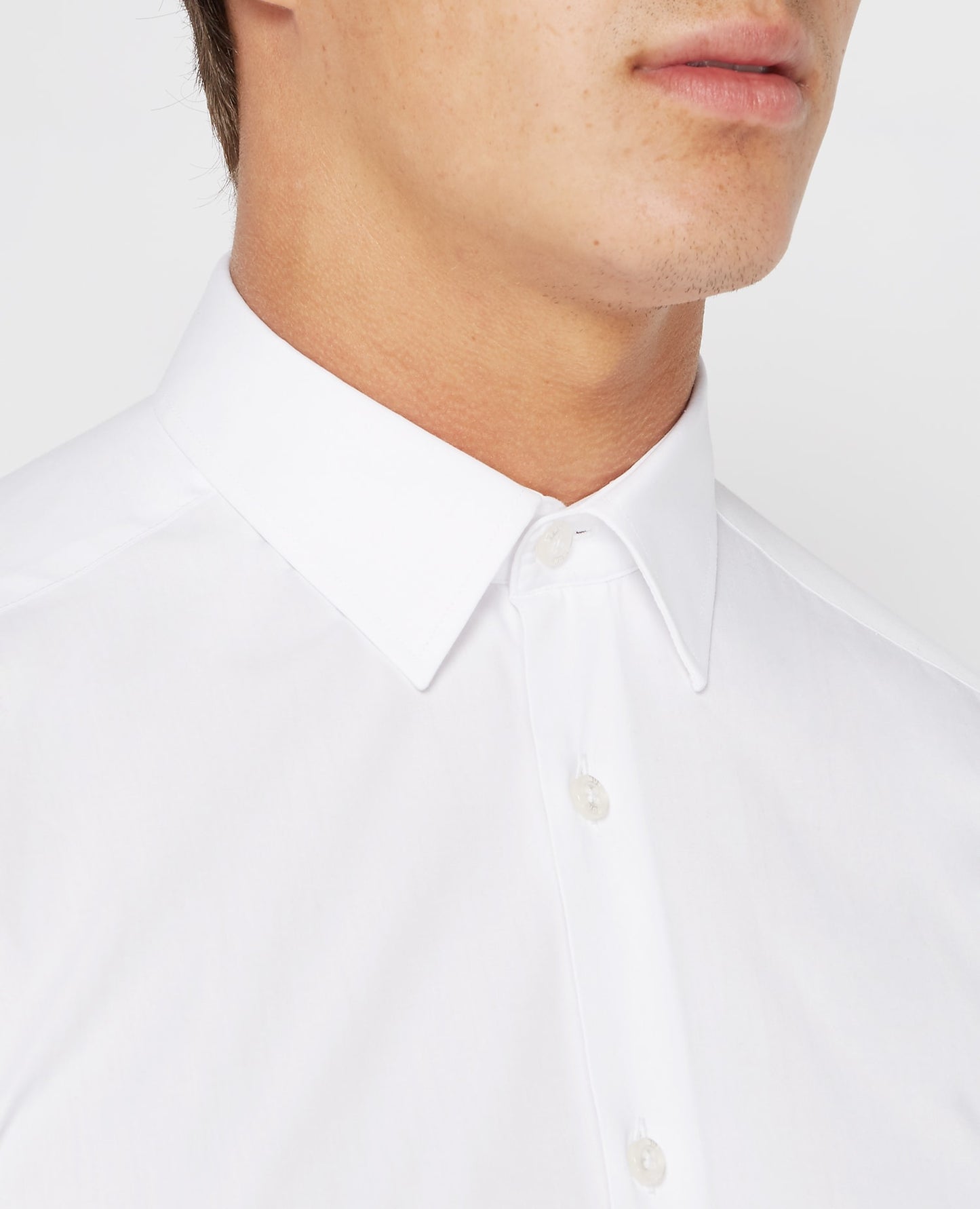 Slim Fit Long Sleeve Shirt - White