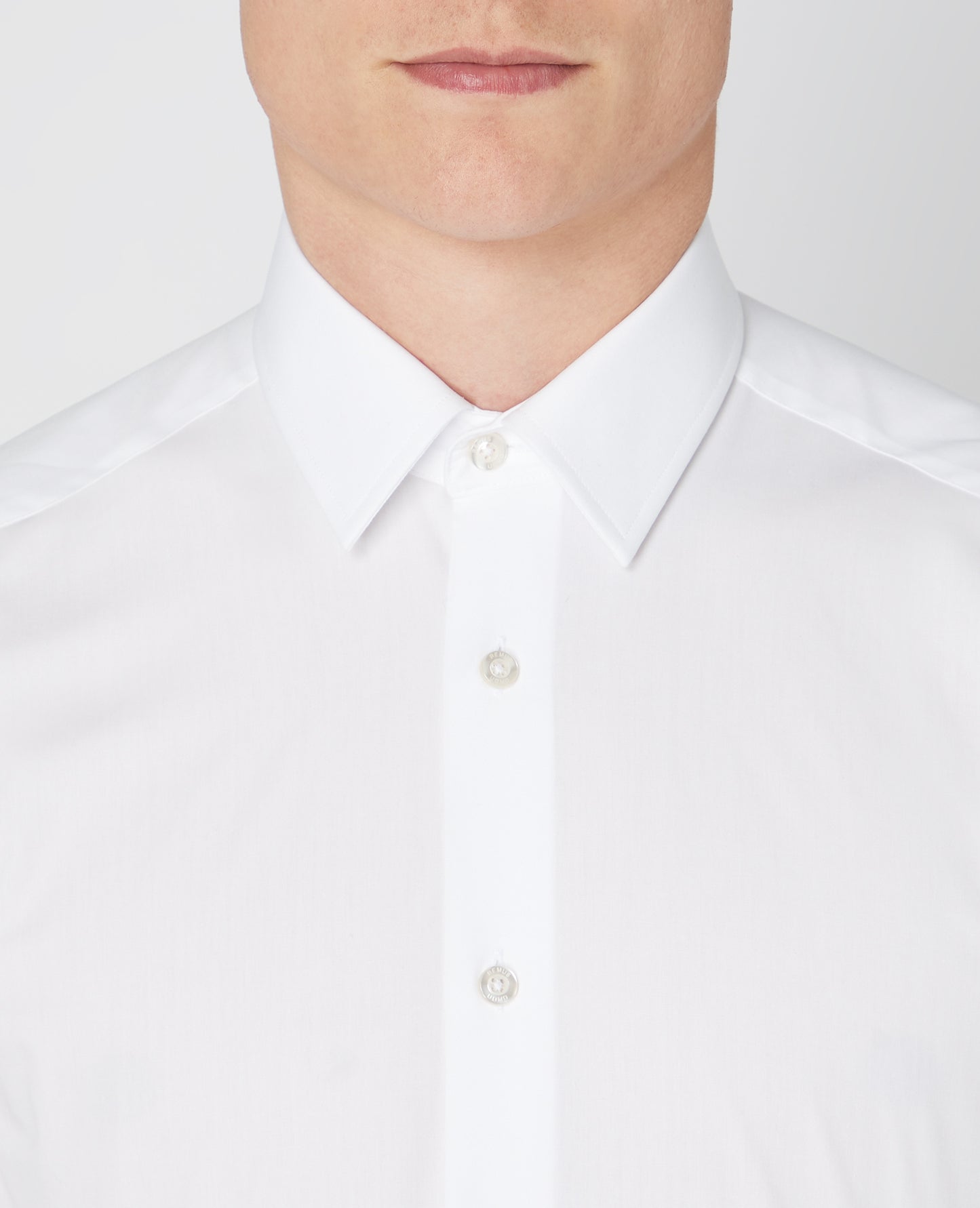 Slim Fit Long Sleeve Shirt - White