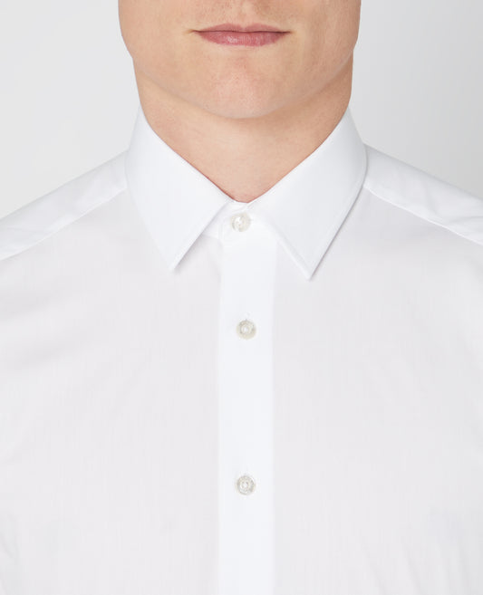 Slim Fit Long Sleeve Shirt - White