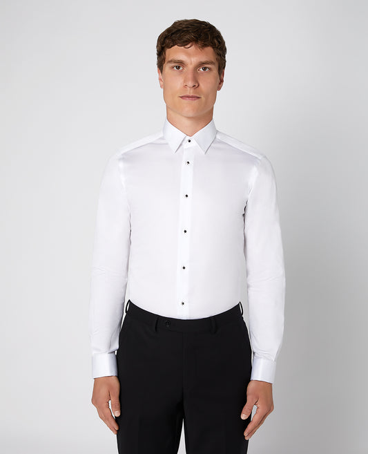 Tapered Fit Dress Shirt with Removable Studs