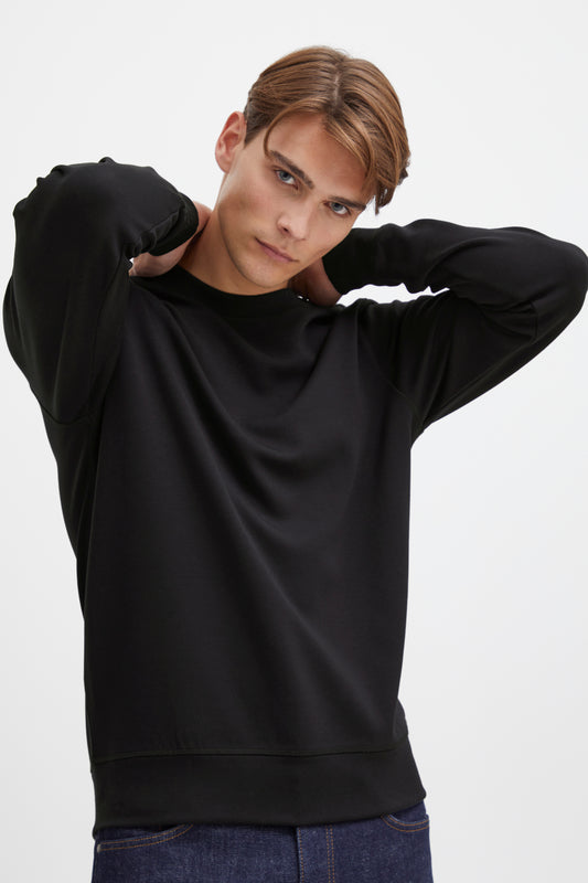 Lightweight Crew Sweater - Black