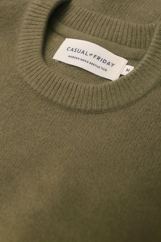 Olive Green Soft Wool Knit Jumper