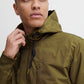 Hooded Lightweight Showerproof Coat - Moss Green