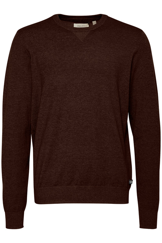 Super-soft Knitted Crew-Neck -Dark Brown