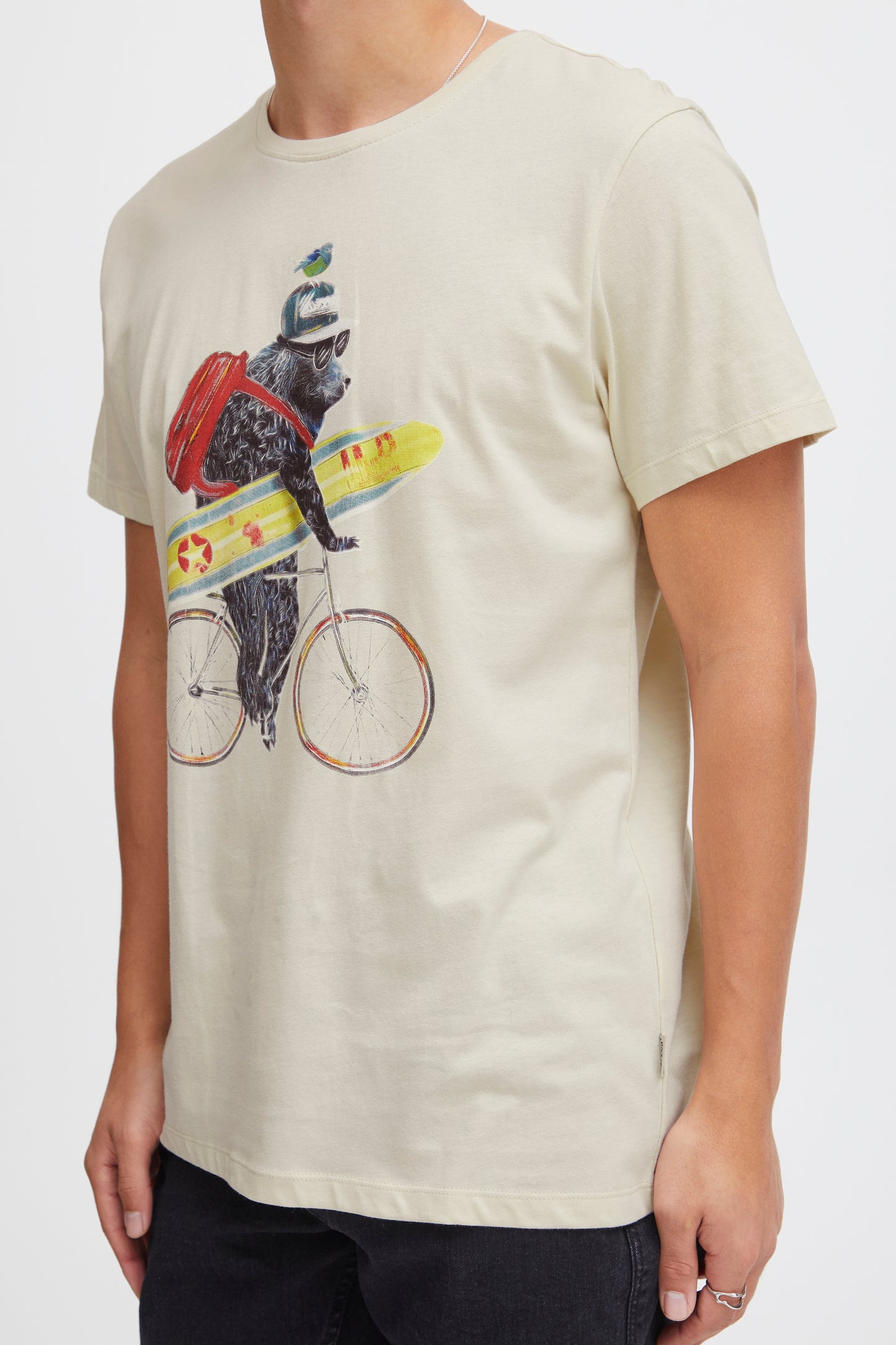 Surf Bear Printed T-Shirt - Off White