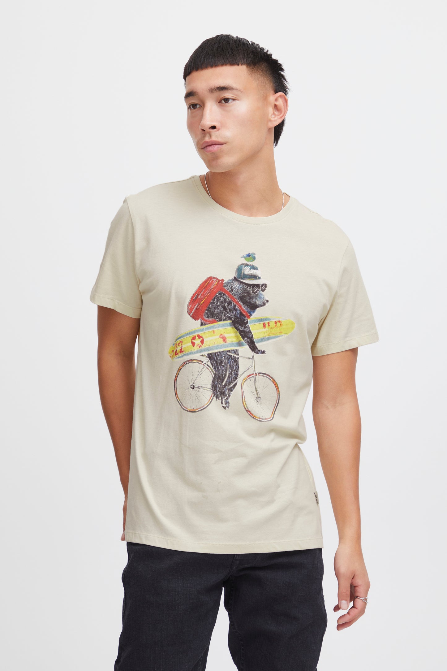 Surf Bear Printed T-Shirt - Off White