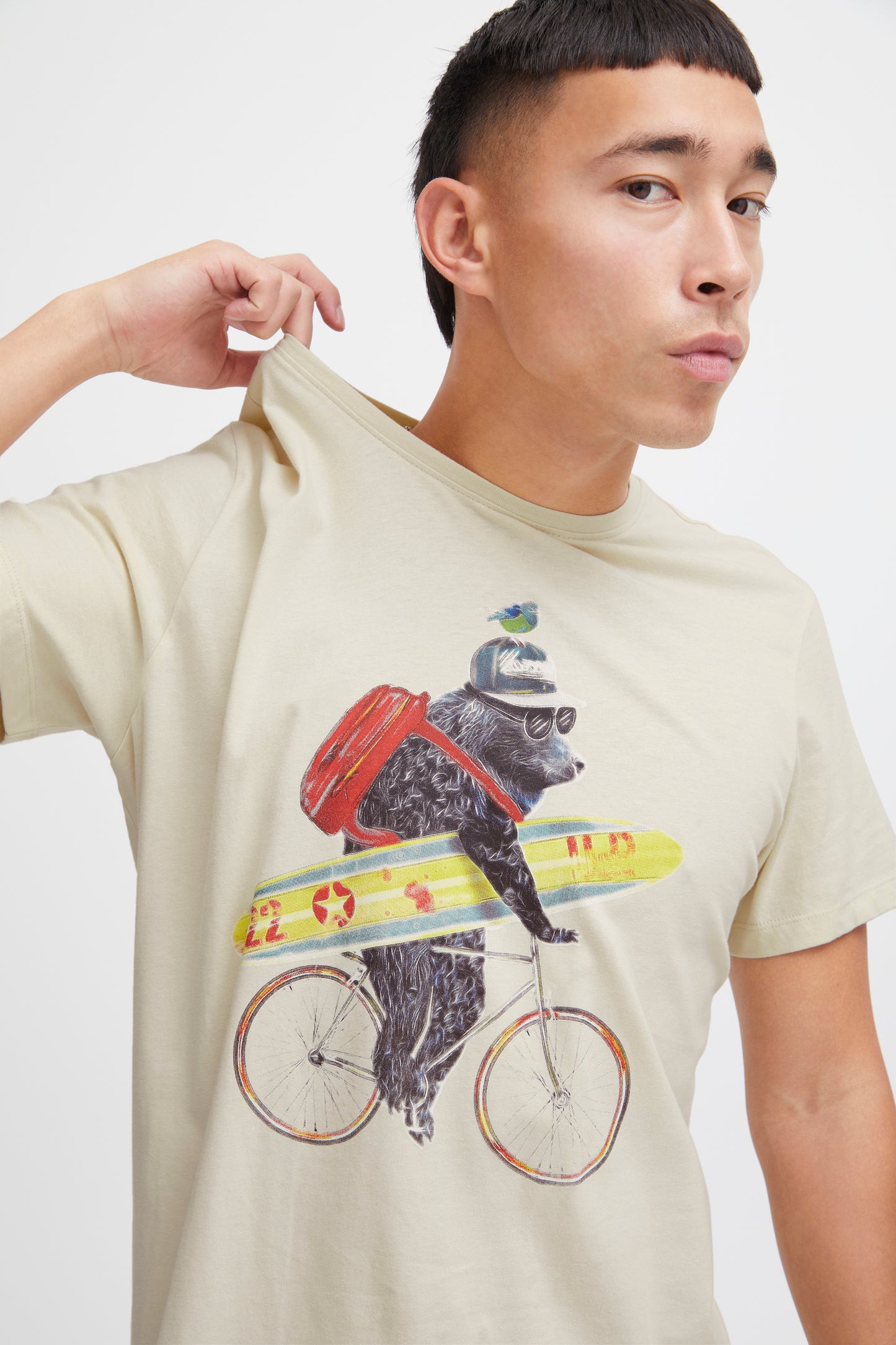 Surf Bear Printed T-Shirt - Off White