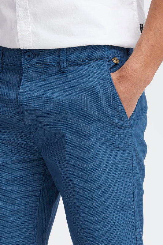 Woven Design Cotton Shorts - Navy