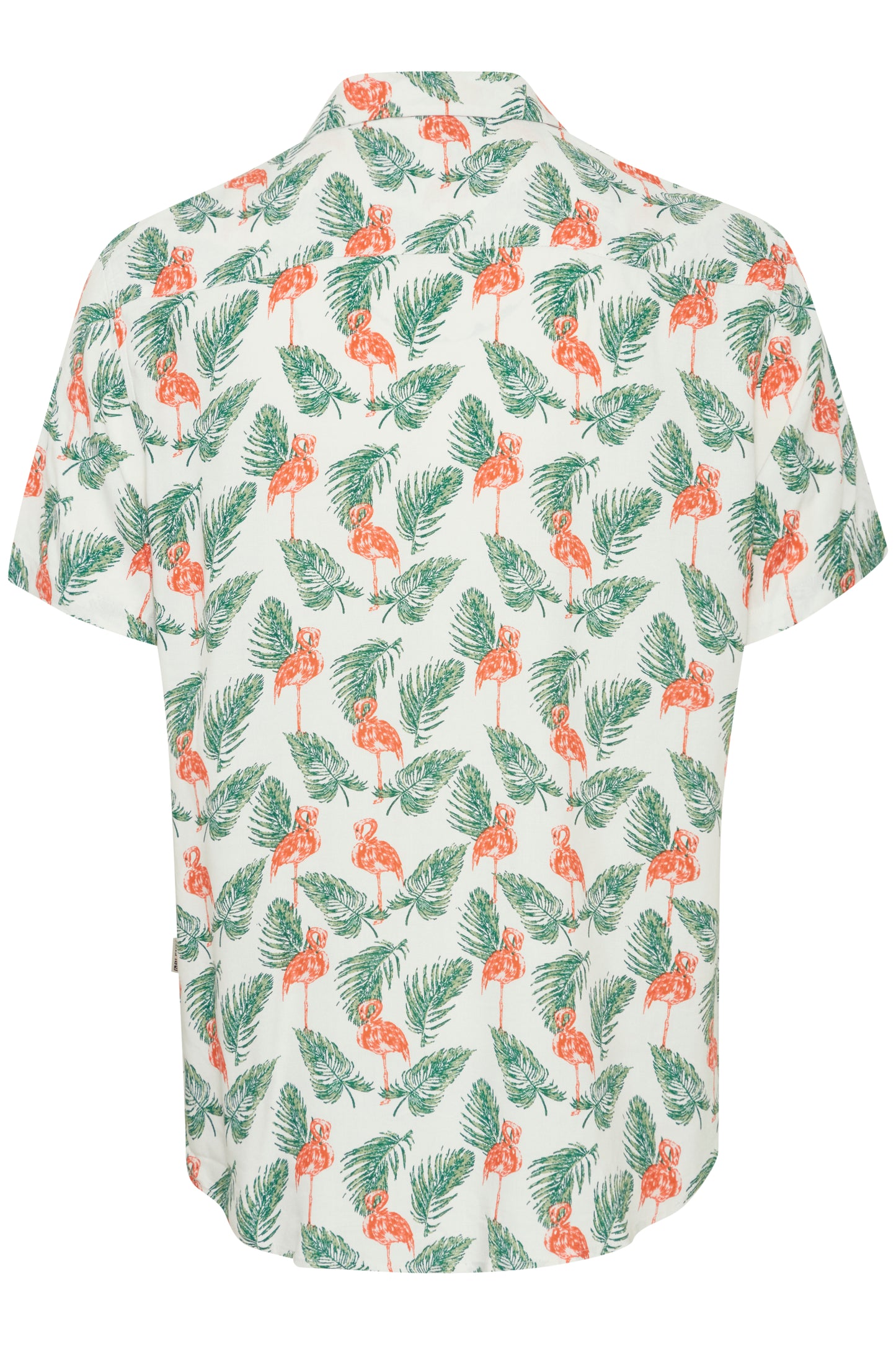 Hawaiian Print Shirts - White Flamingo