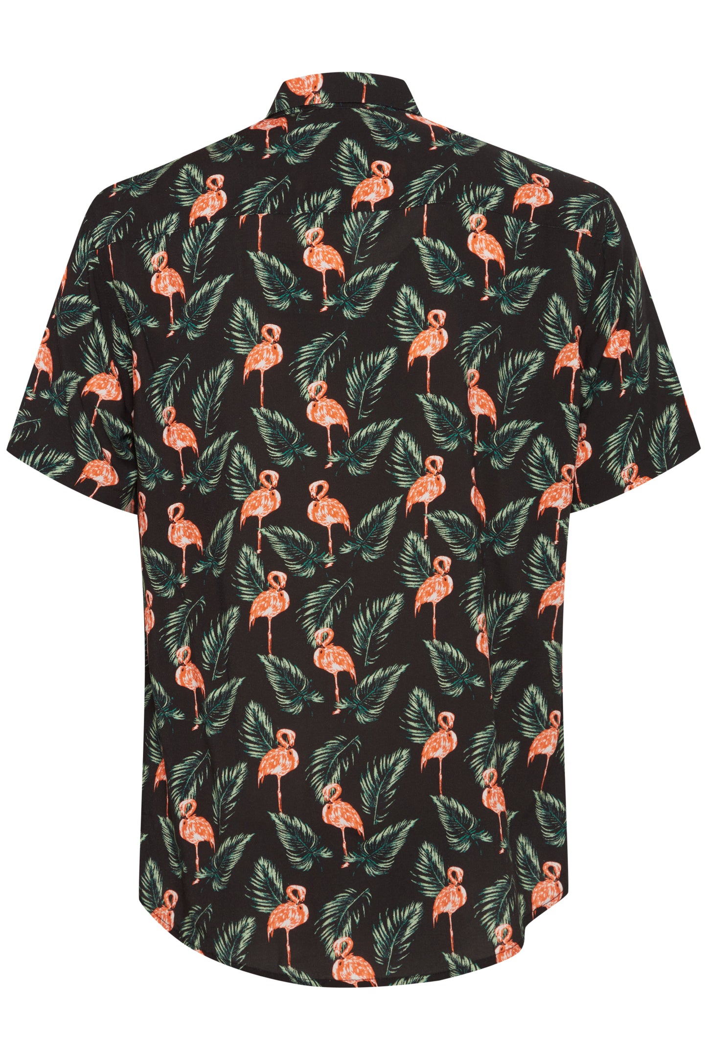 BigMens Hawaiian Print Shirts - Black Flamingo