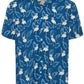 BigMens Hawaiian Print Shirts - Blue Flamingo