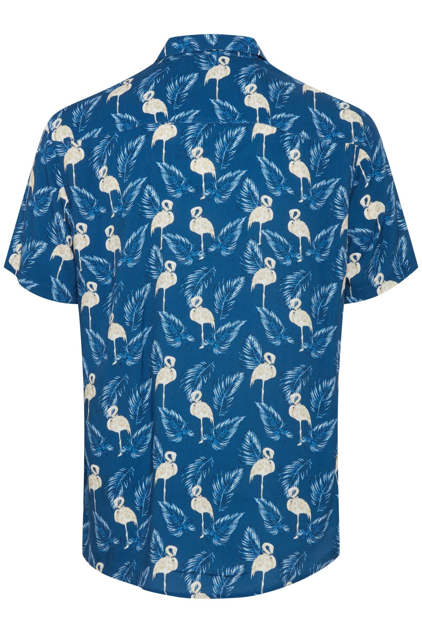 BigMens Hawaiian Print Shirts - Blue Flamingo