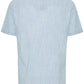 BigMens Pure Cotton Linen-Look Shirt - Aqua Sky