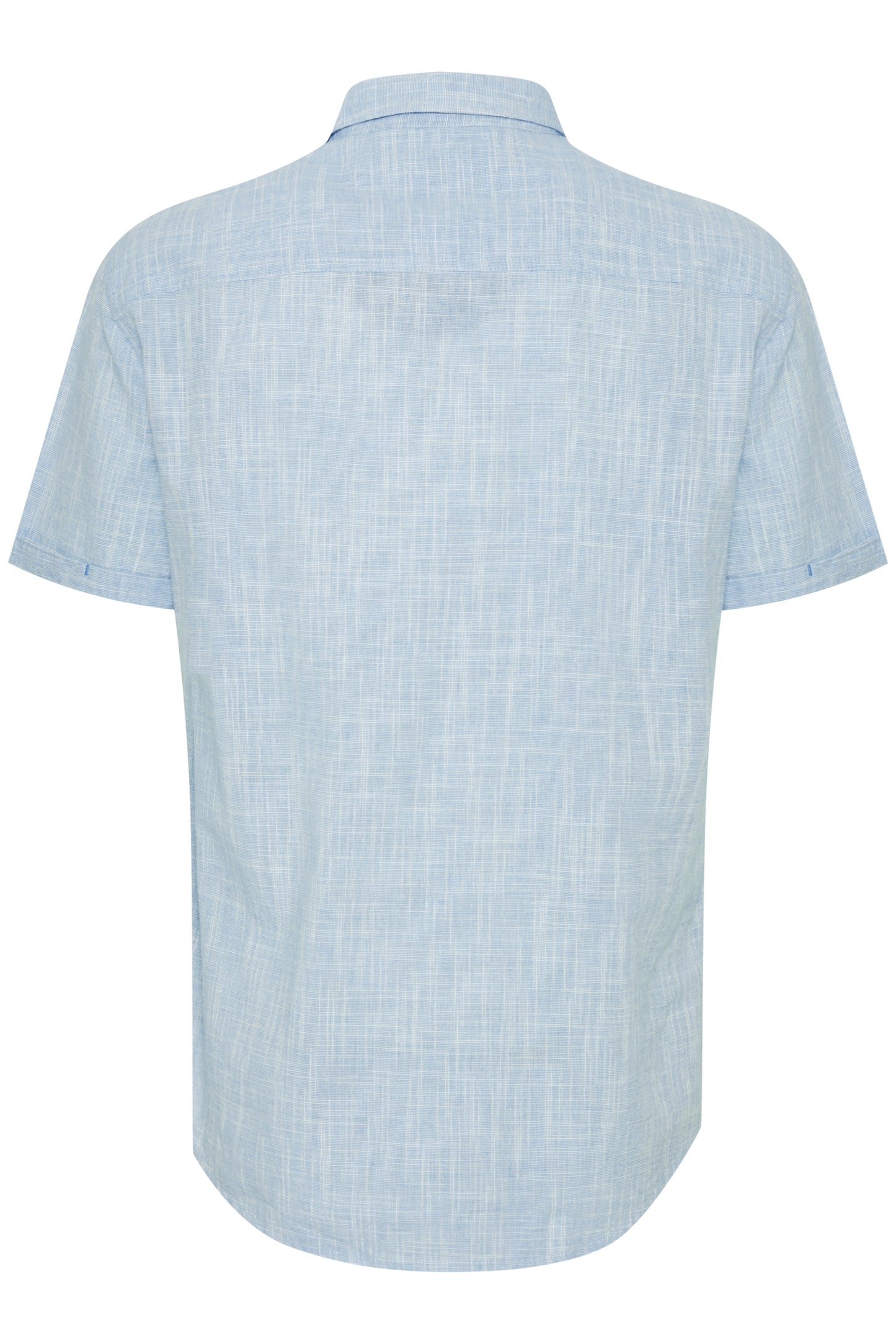 BigMens Pure Cotton Linen-Look Shirt - Aqua Sky