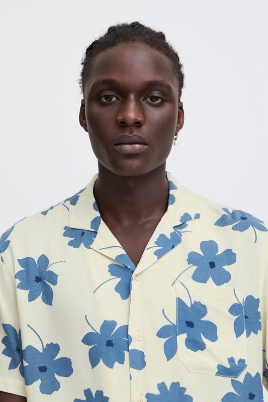 BHADAN Light-Weight Hawaiian Shirt - Sand