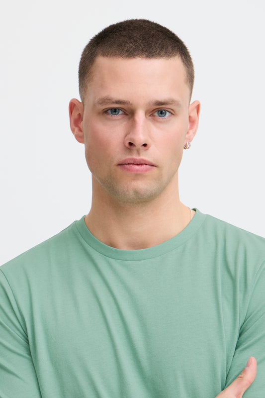 Cotton O-Neck Tee - Green