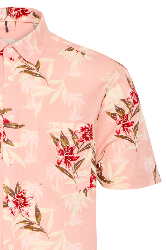 BHAVIL Cotton Hawaiian Print Shirt - Pink
