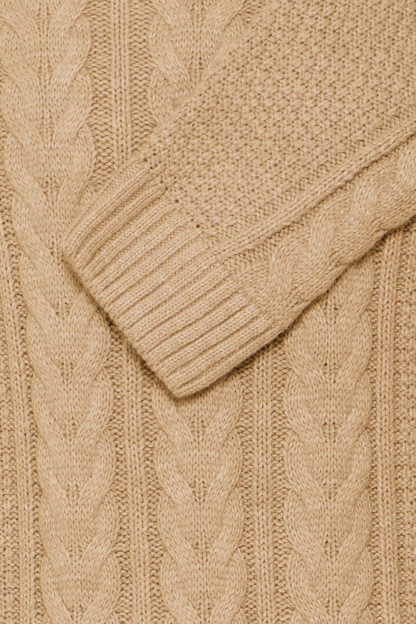 Cable Knit Woolly Jumper - Cream