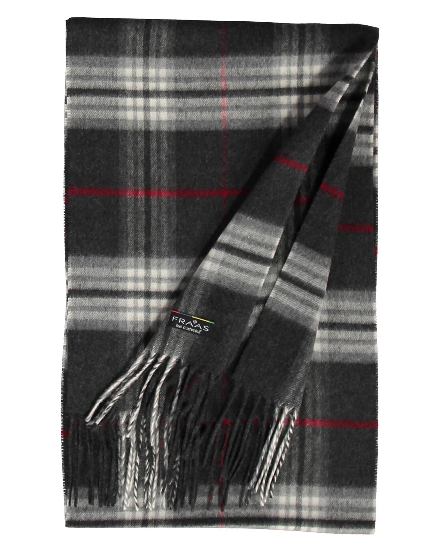 Cashmink Plaid Check Scarf - Charcoal