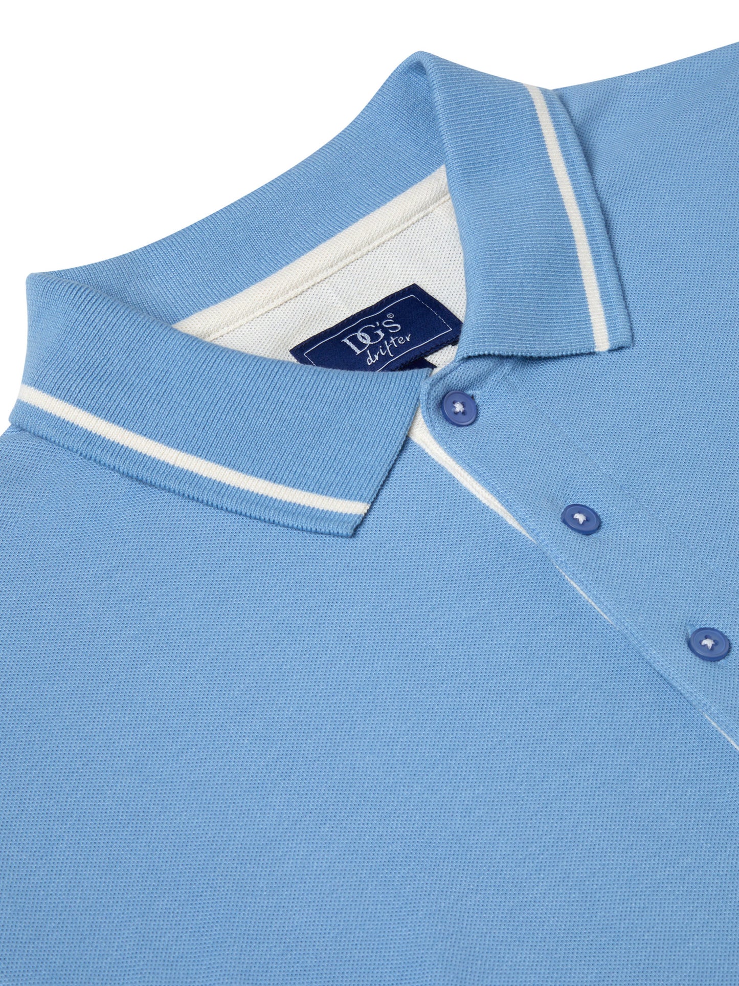 DG's Drifter Short Sleeve Polo Top - Sky Blue