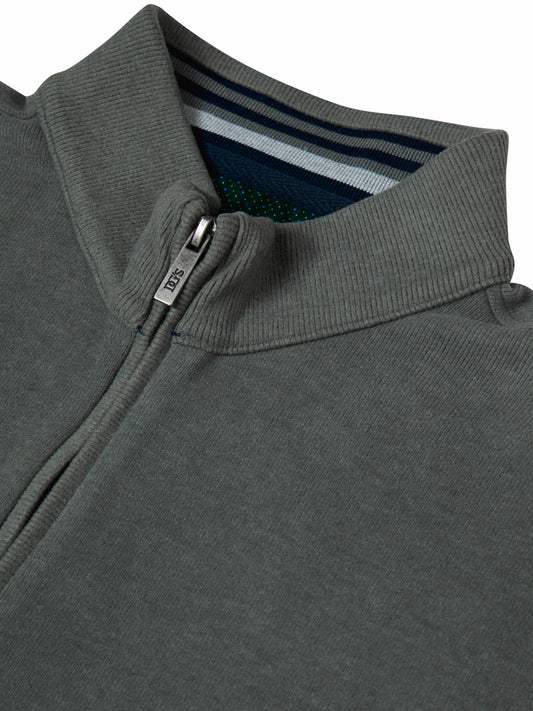 Super-Soft Cotton Rich Quarter Zip - Sage Green