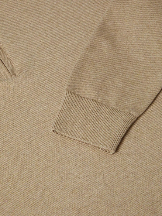 DG's Drifter Long Sleeve Half Zip Sweater - Light Brown