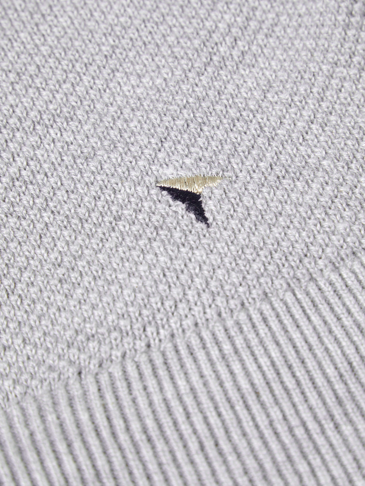 Light Grey Full-Zip Cardigan with Textured Knit