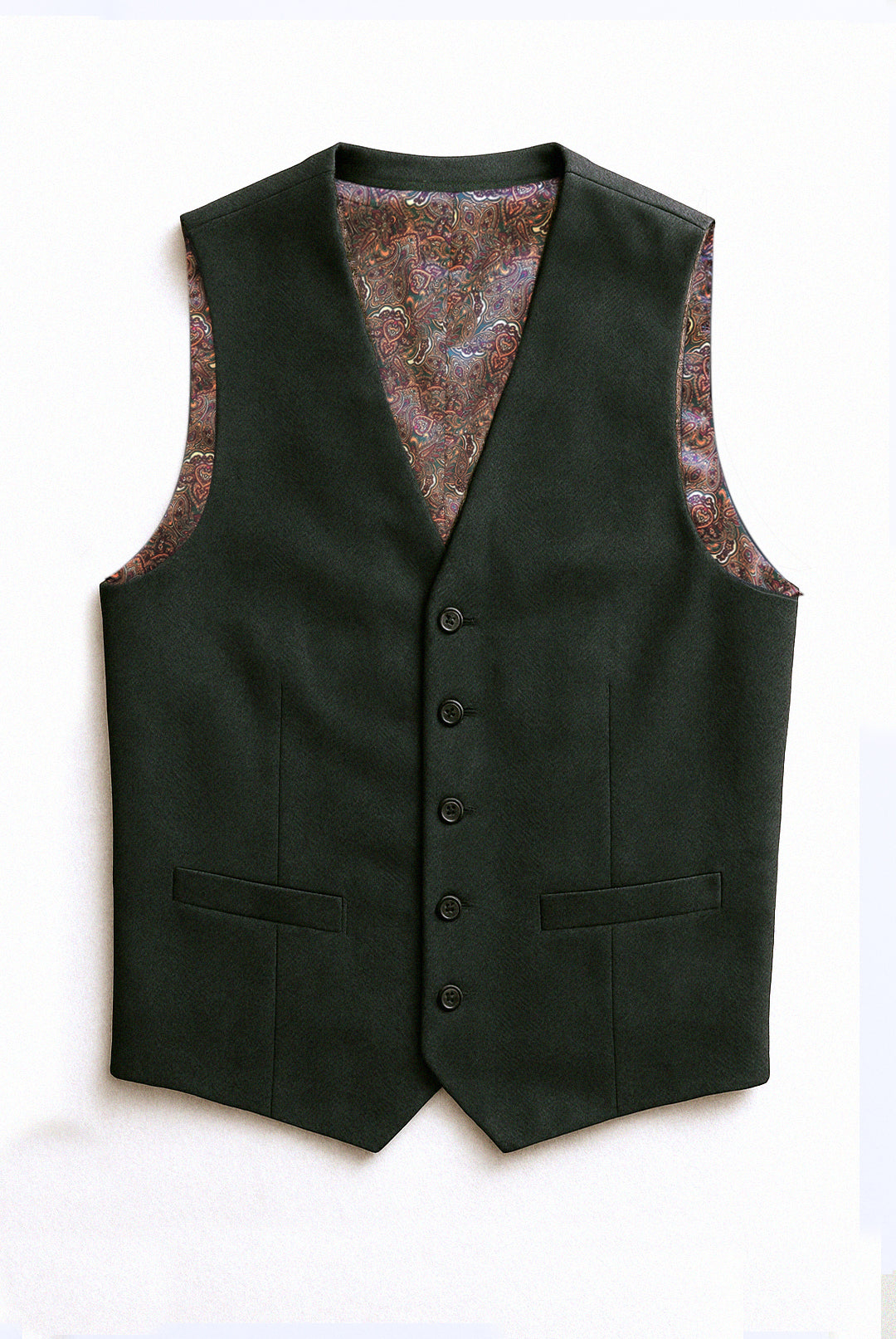 BIG MENS - Harcourt Dark Green Suit - Waistcoat