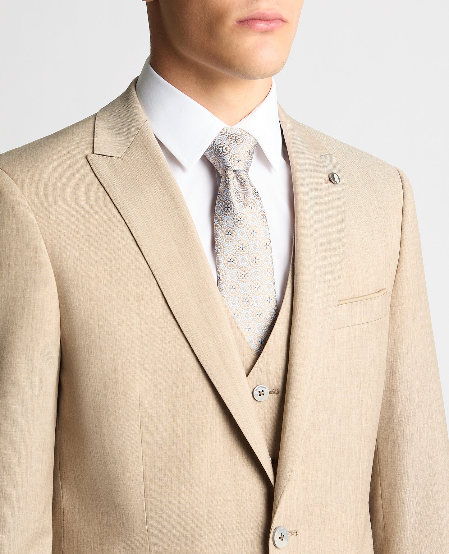Wool-Rich Slim and Tapered Stone Suit - Jacket
